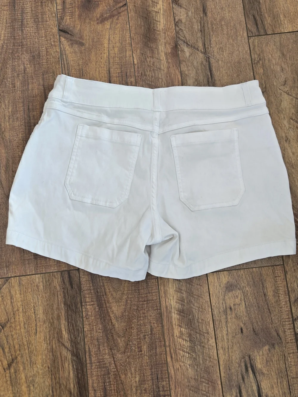 SPANX White Casual Stretch Pull On Shorts